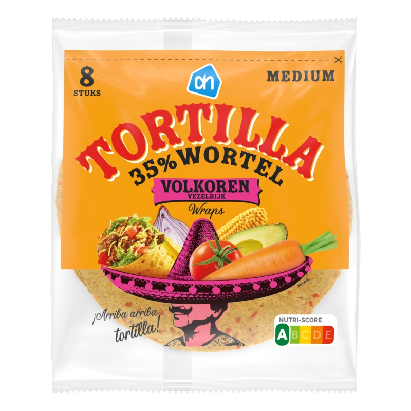 AH Tortilla 35% wortel volkoren wraps