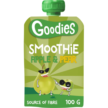 Goodies Knijpfruit Smoothie Appel & Peer 100 g