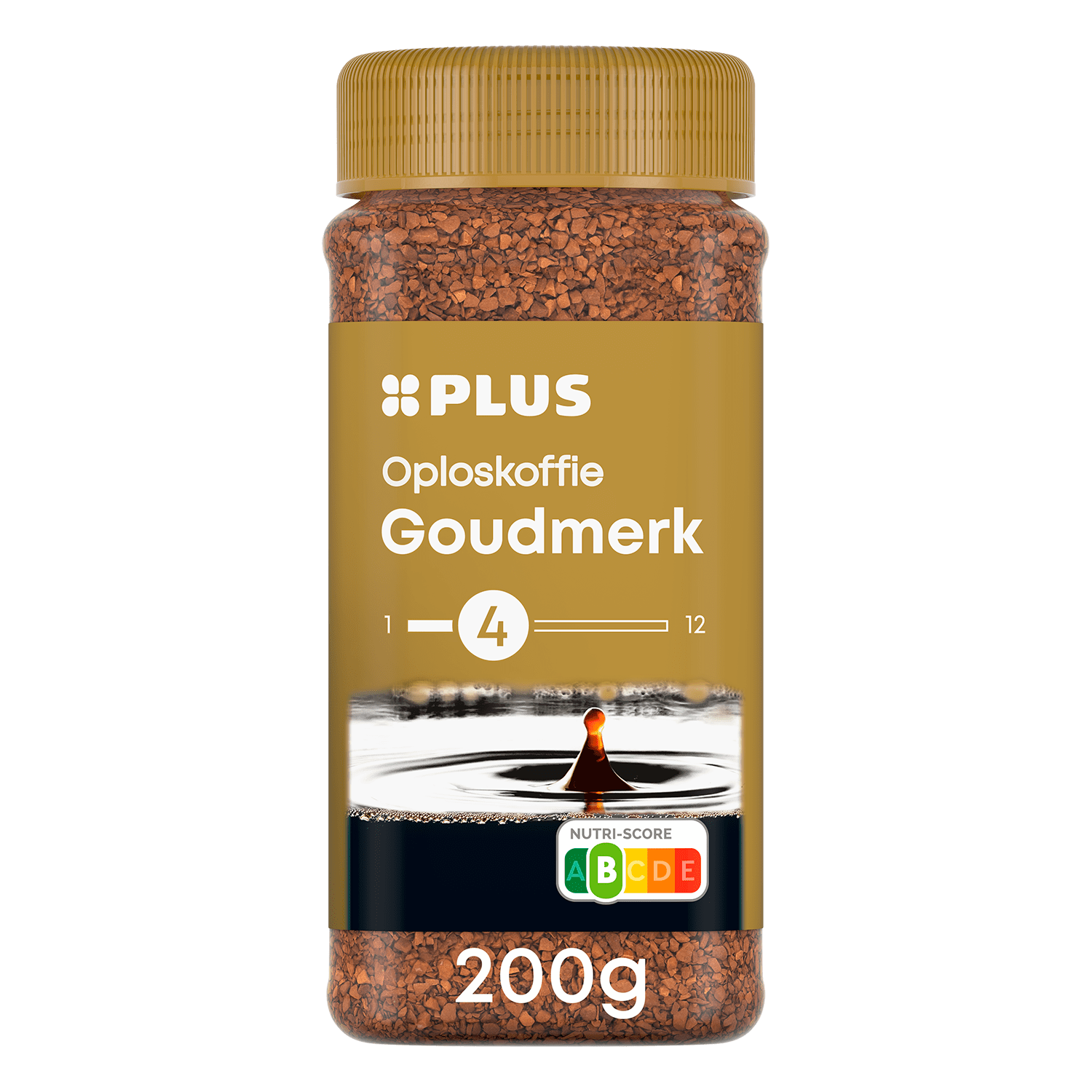 PLUS Oploskoffie goudmerk UTZ