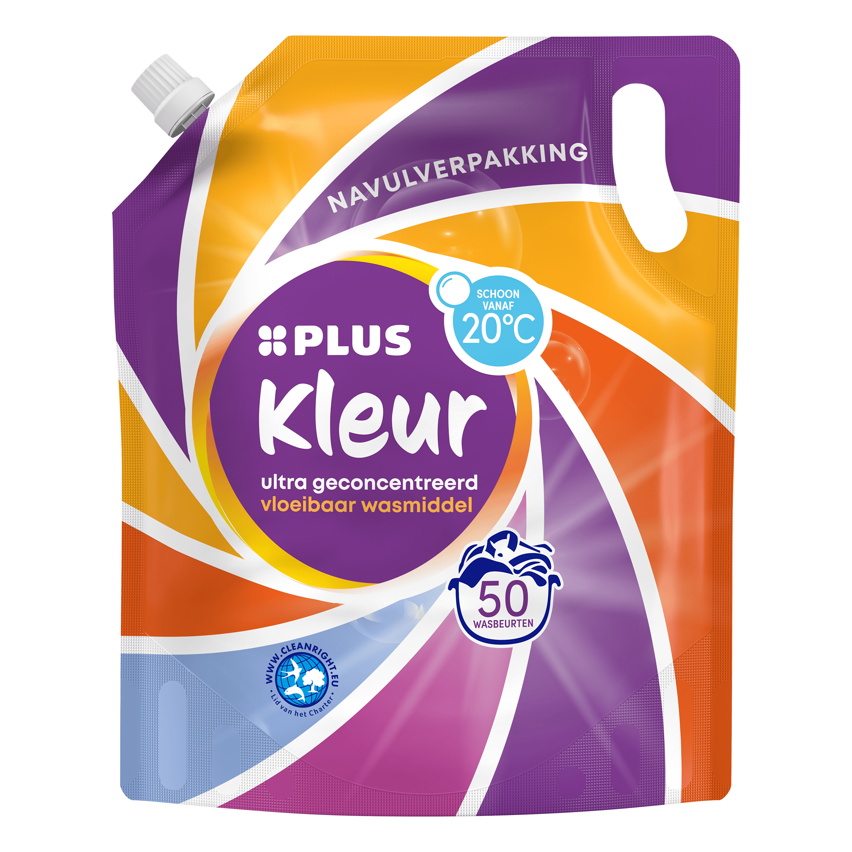 PLUS Vloeibaar wasmiddel navulzak kleur