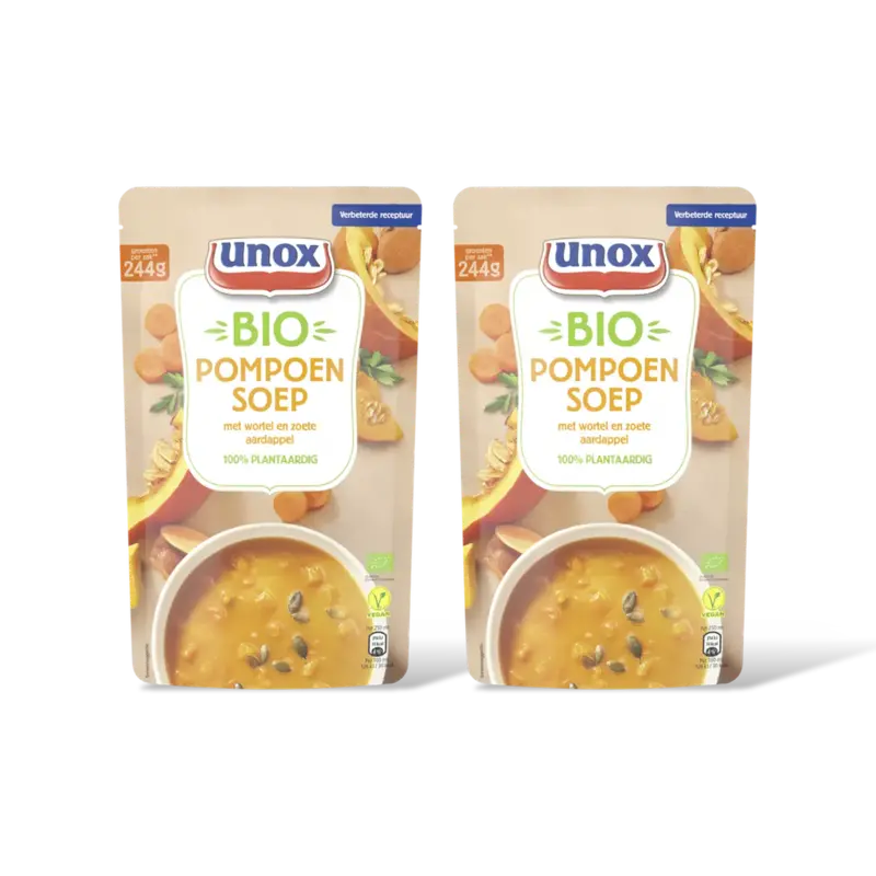 Unox Biologische pompoen soep 2-pack