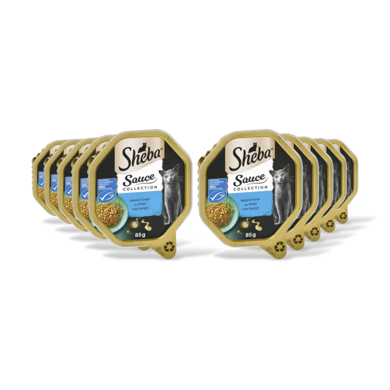 Sheba Saucelovers in saus tonijn 10-pack