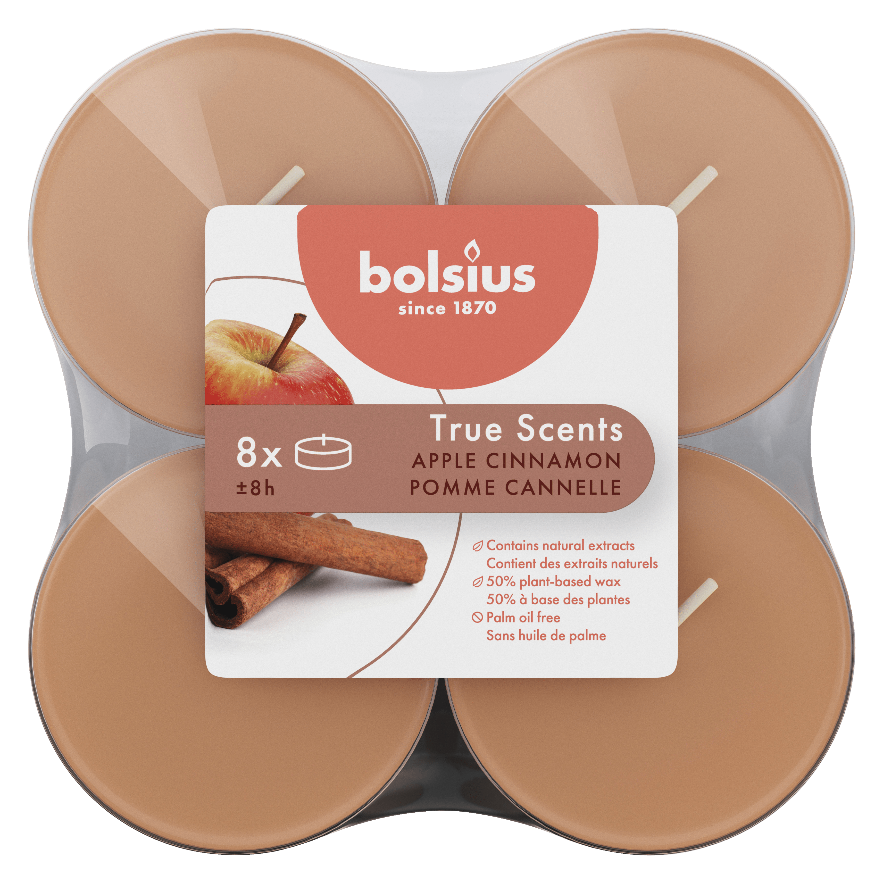 Bolsius Maxilicht true scents apple cinnamon
