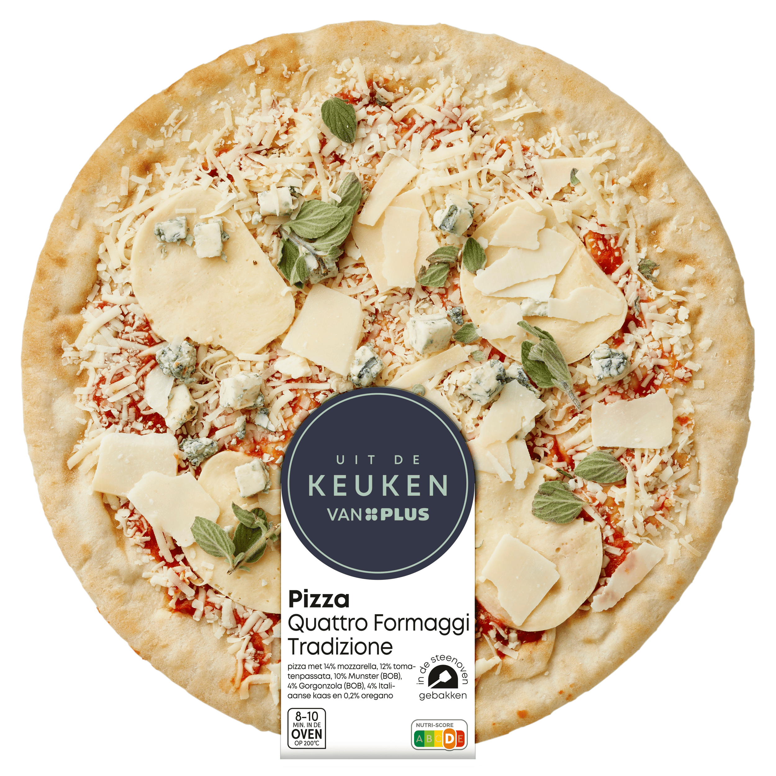 Uit de keuken van PLUS Pizza Quattro Formaggi Tradizione