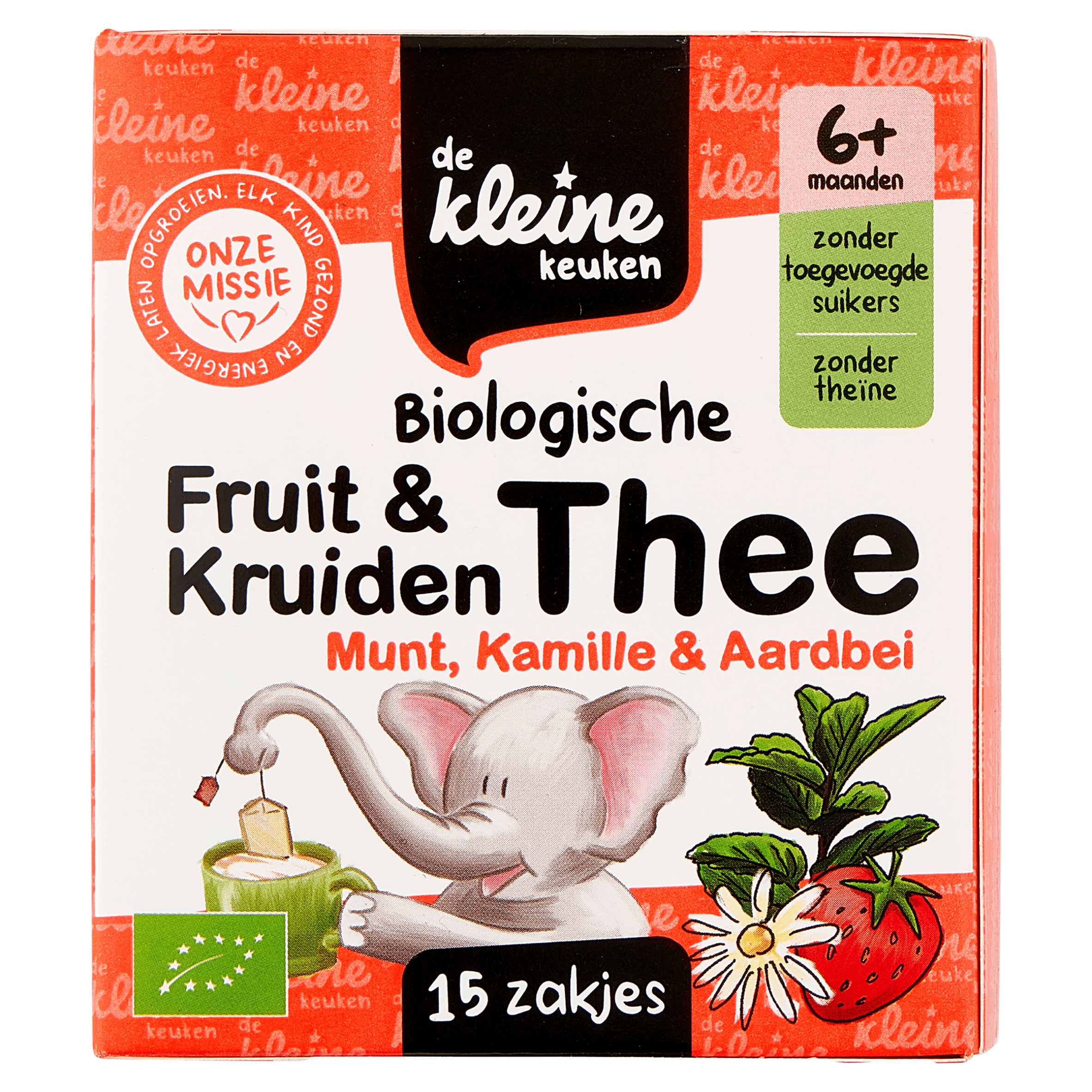 De Kleine Keuken BIO Fruit & Kruiden Thee Munt, Kamille