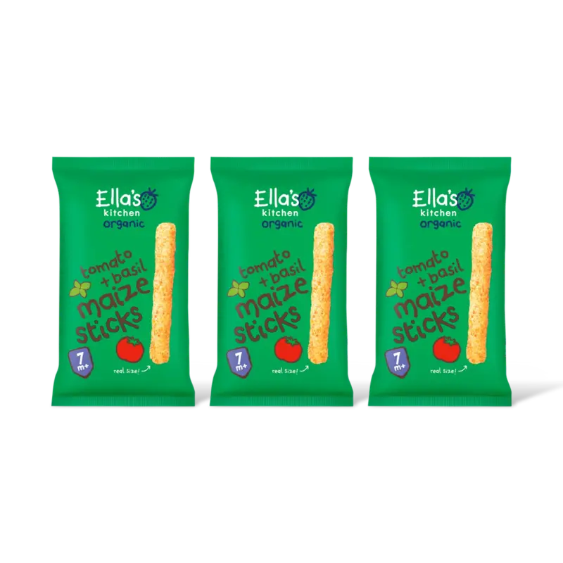 Ella's kitchen Maize sticks tomaat basilicum 7m+ 3-pack