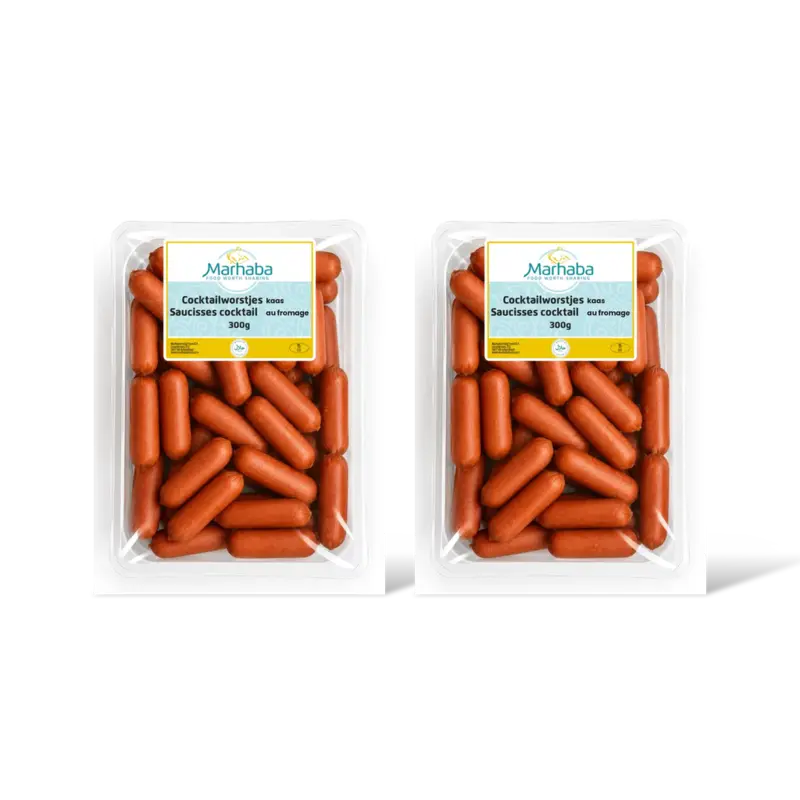 Marhaba Cocktailworstjes kaas 2-pack