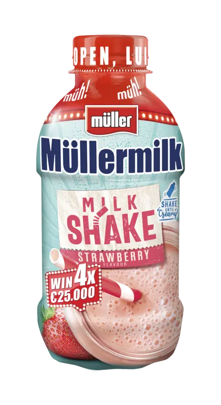 Müller Müllermilk milkshake aardbeismaak