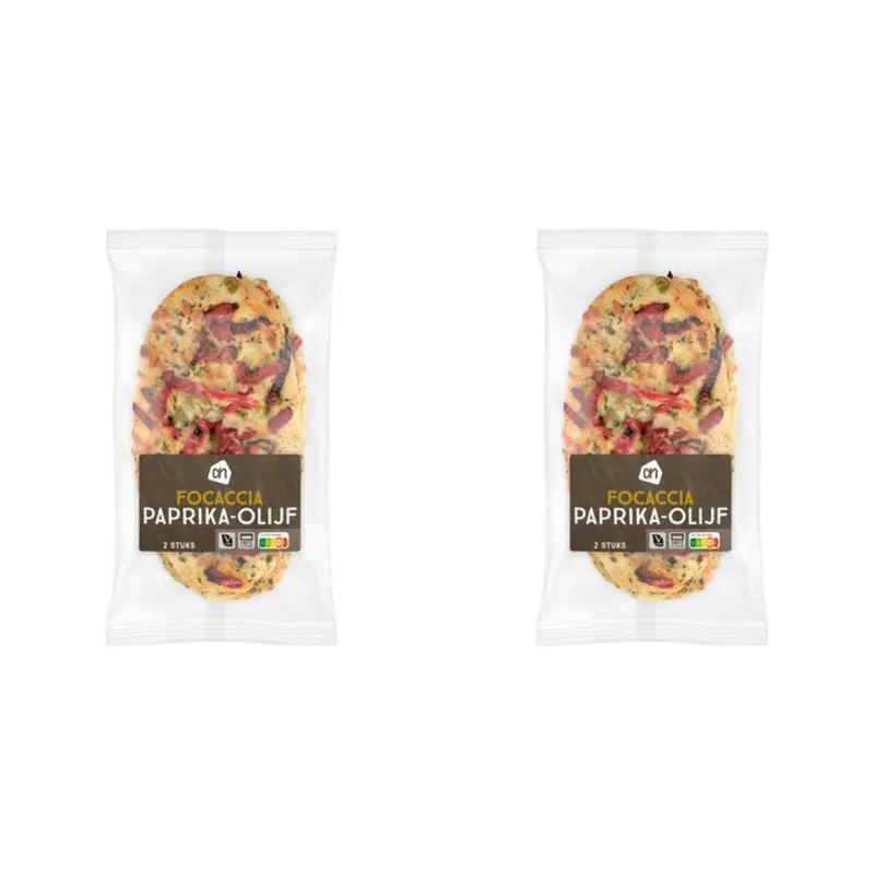 AH Focaccia paprika olijf 2-pack