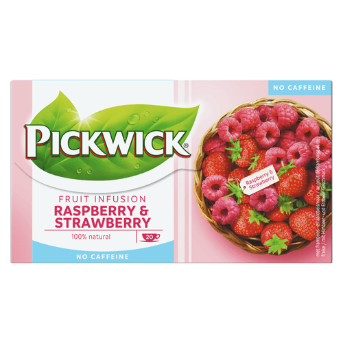 Pickwick Fruit infusion raspberry & strawberry 20 zakjes