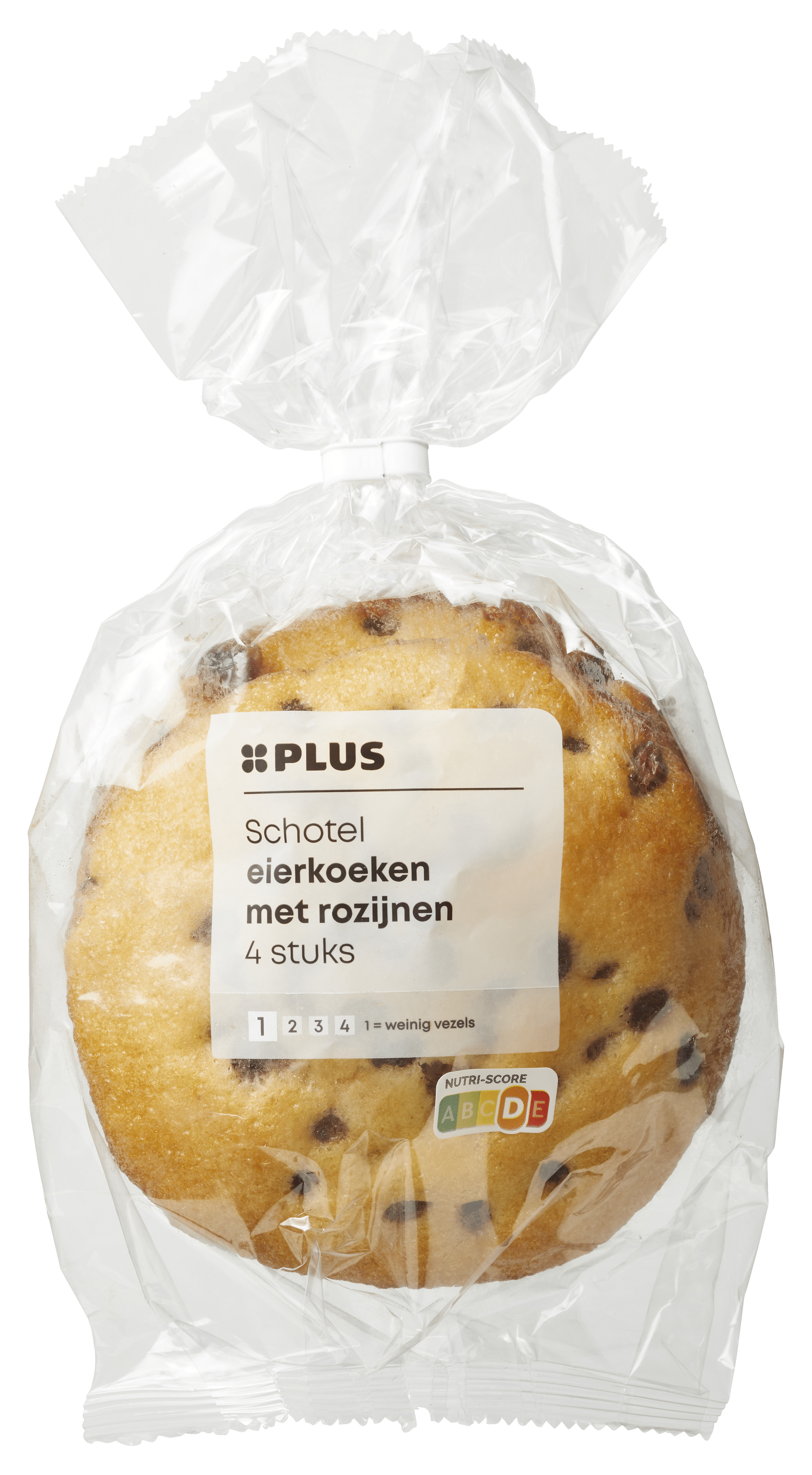 PLUS Schotel eierkoeken met rozijnen
