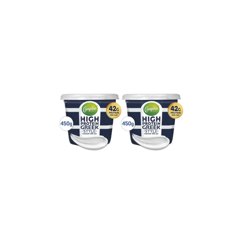 Campina hgh prot yoghurt Greek style 5% 2-pack