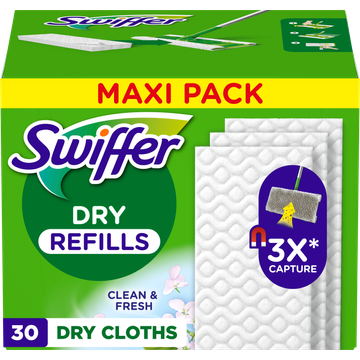 Swiffer Vloerreiniger Droge Vloerdoekjes Schoon & Fris X30 Vangt En Houdt Stof Vast