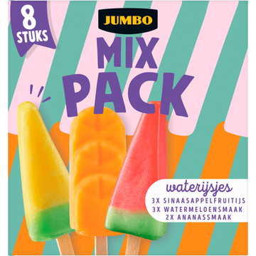 Jumbo Mix Pack Waterijsjes 8 Stuks 455 g
