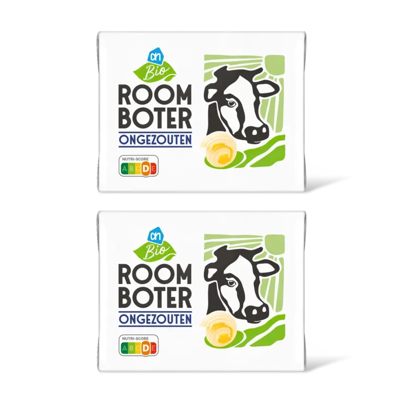 AH Biologisch Roomboter ongezouten 2-pack