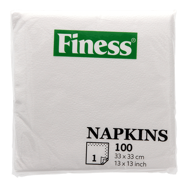 Finess Servetten wit 33 cm