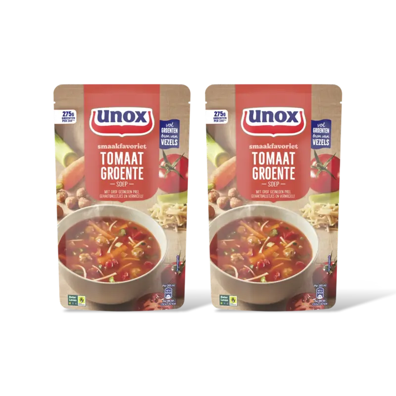 Unox Tomaat groente soep 2-pack