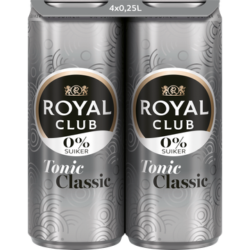 Royal Club 0% Suiker Tonic Classic 4x250ML