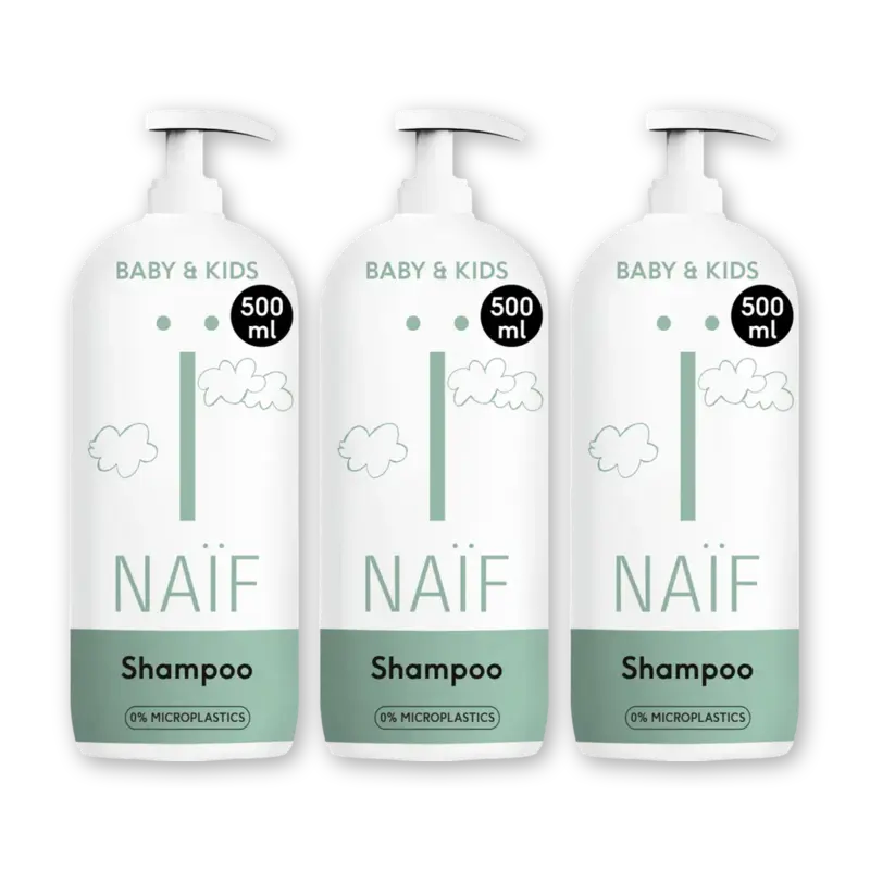 Naïf Baby & kids nourishing shampoo 3-pack