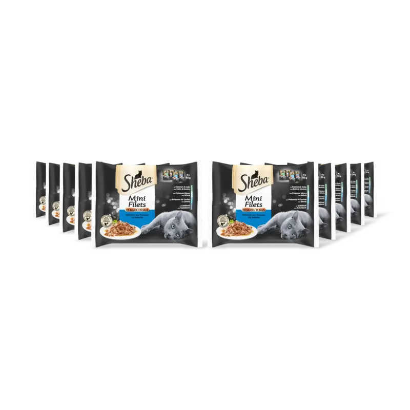 Sheba Mini filets in saus vis klein 10-pack