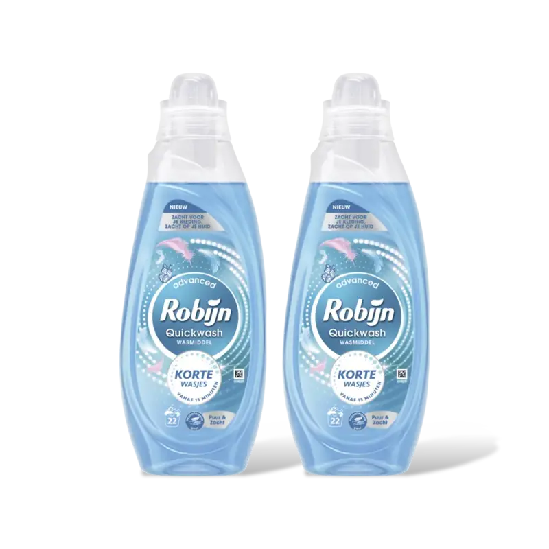 Robijn Quickwash puur & zacht 2-pack