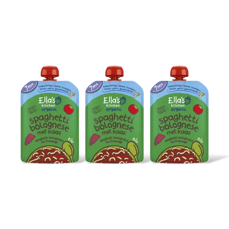 Ella's kitchen Spaghetti bolognese met kaas 7m+ 3-pack
