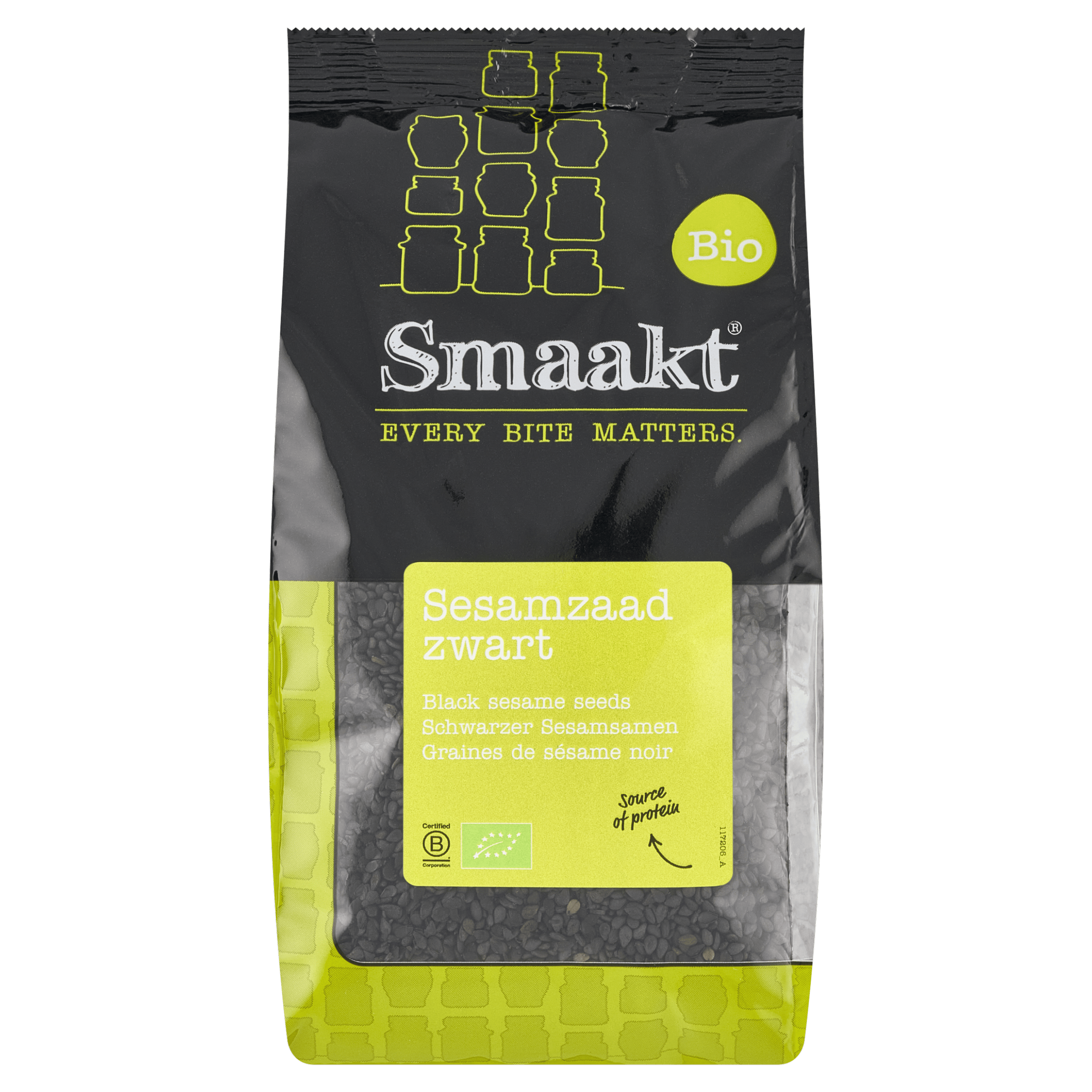 Smaakt Sesamzaad zwart bio