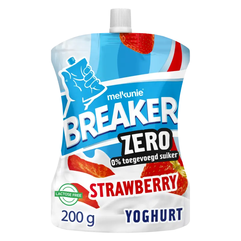 Melkunie Breaker zero aardbei yoghurt