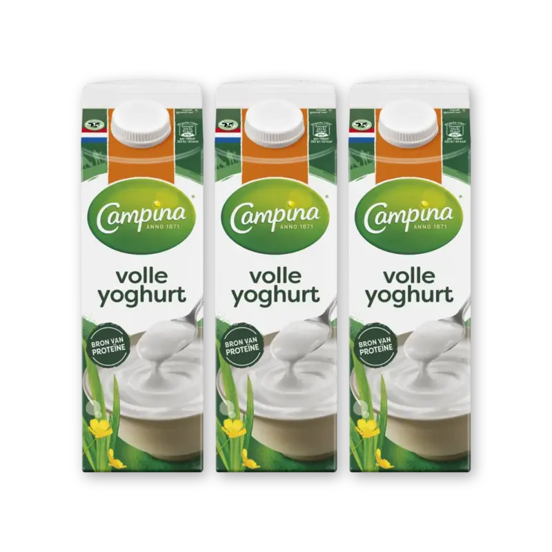 Campina Volle yoghurt 3-pack
