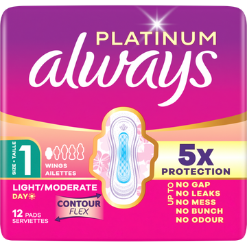 Always Platinum Dag Maandverband 12 Stuks