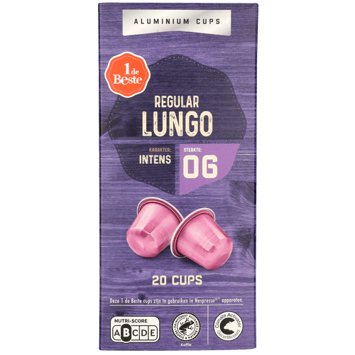 1 de Beste Koffiecups lungo regular