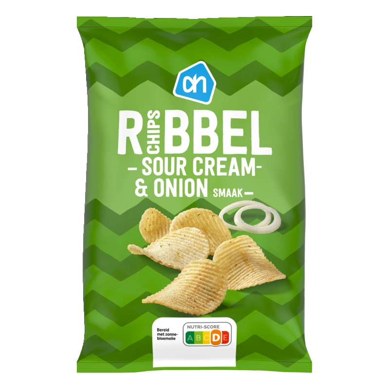 AH Ribbelchips sour cream & onion