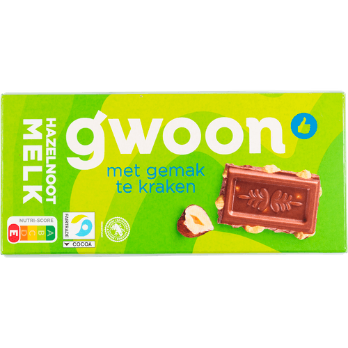 G'woon Chocoladereep hazelnoot melk