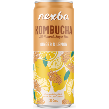 Nexba Ginger Lemon Kombucha 330ML