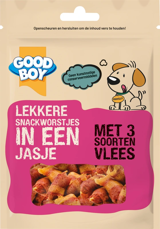 Good boy Lekkere snackworstjes in een jasje