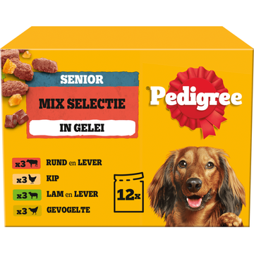 Pedigree Senior Mix Selectie in Gelei 12 x 100 g