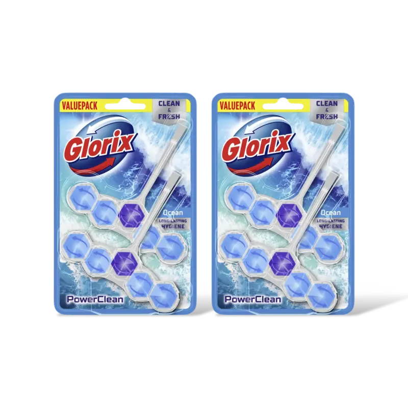 Glorix Power5 ocean duo pack wc-blok 4-pack