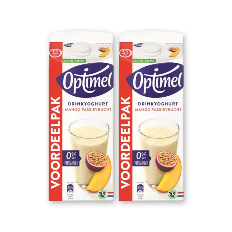 Optimel Drinkyoghurt mango passievrucht 2-pack