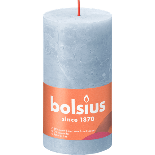 Bolsius Kaars rustiek sky blue 130/68
