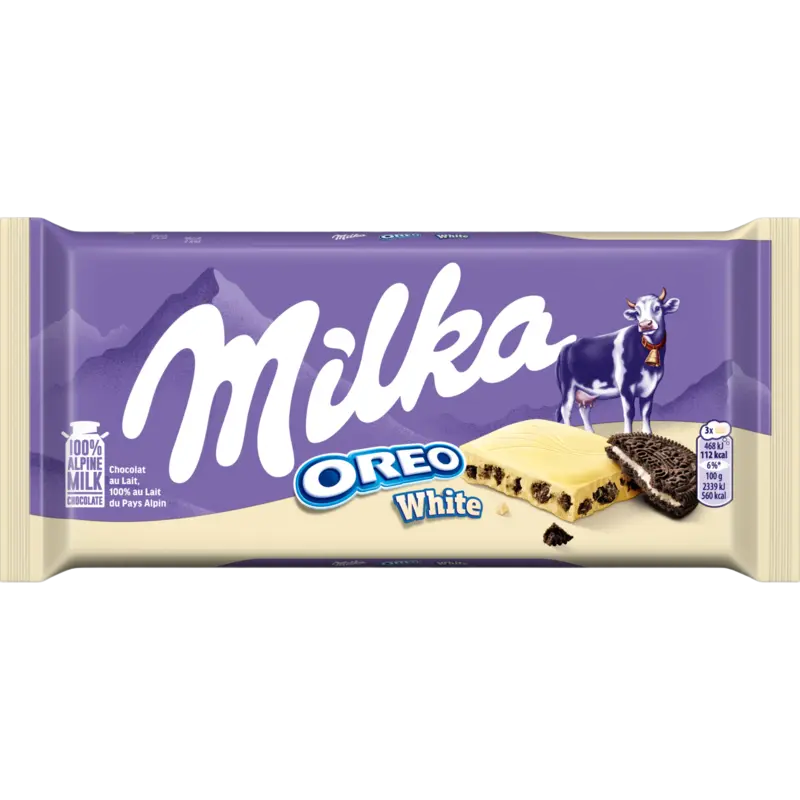 Milka Chocoladereep Oreo wit
