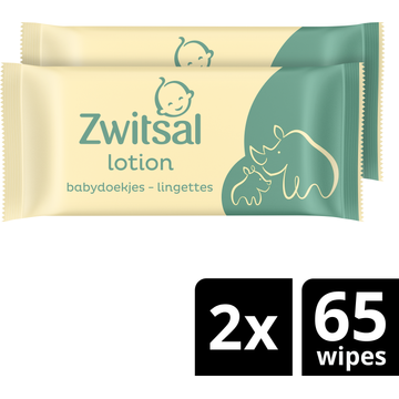 Zwitsal Billendoekjes Lotion 2 x 65 stuks