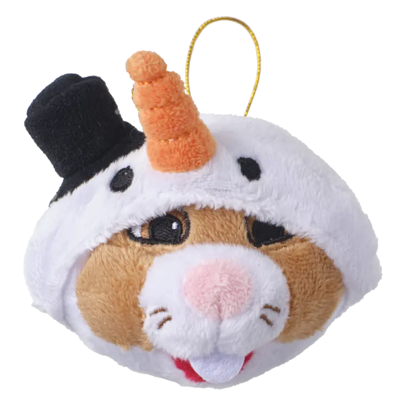 AH Pluche hanger hamster sneeuwpop