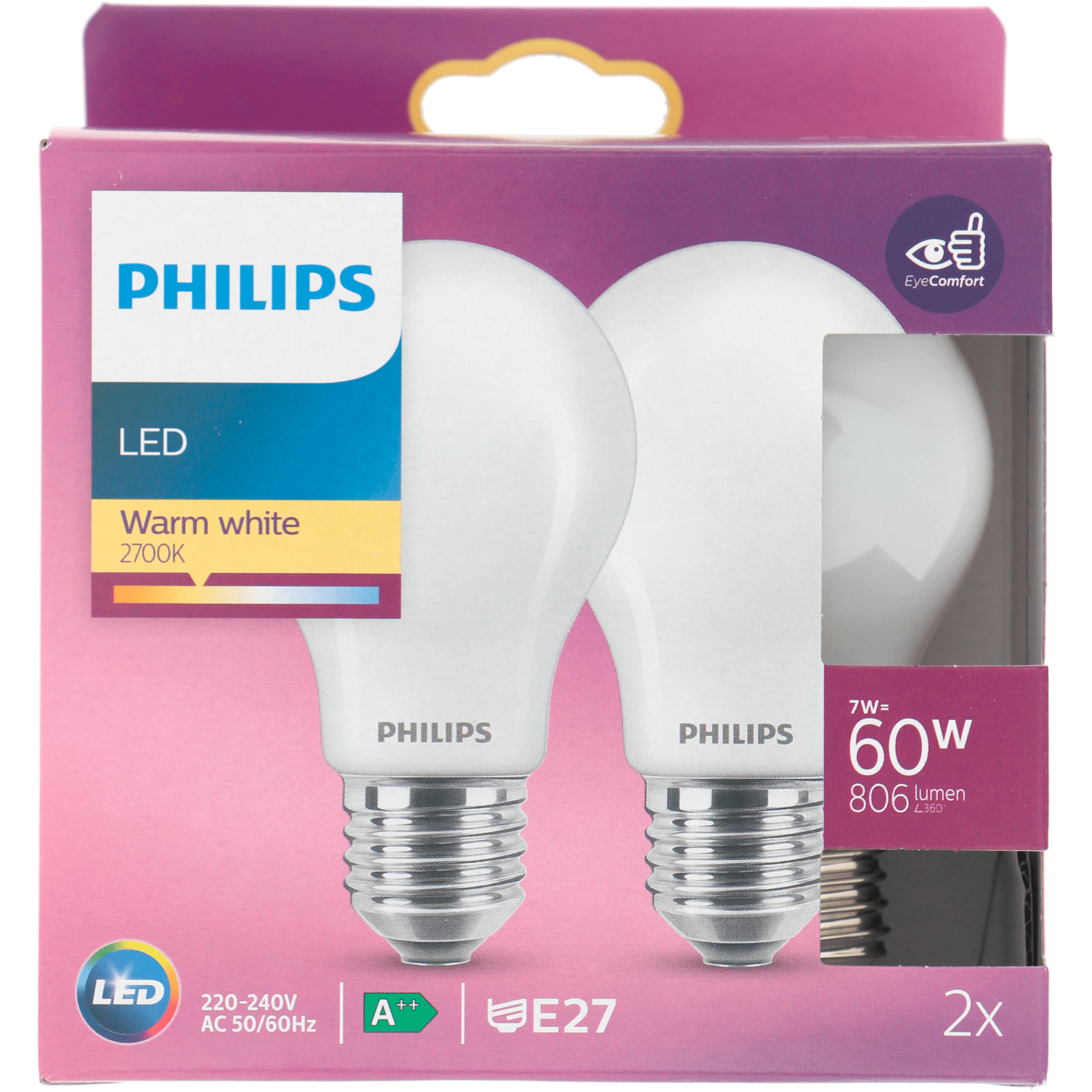 Philips LED 60W peer E27 mat niet dimbaar