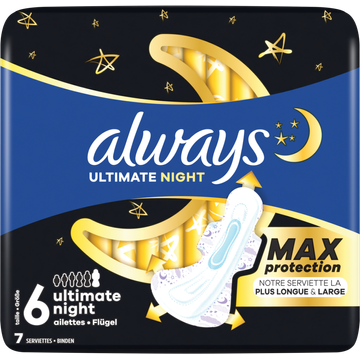 Always Ultimate Night Maandverband (Maat 6) Met Vleugels