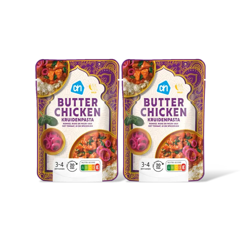 AH Butter chicken kruidenpasta 2-pack