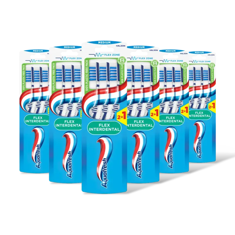 Aquafresh Flex interdental med tandenborstel 6pck