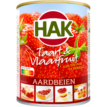 Hak Taart & Vlaaifruit Aardbeien 430 g