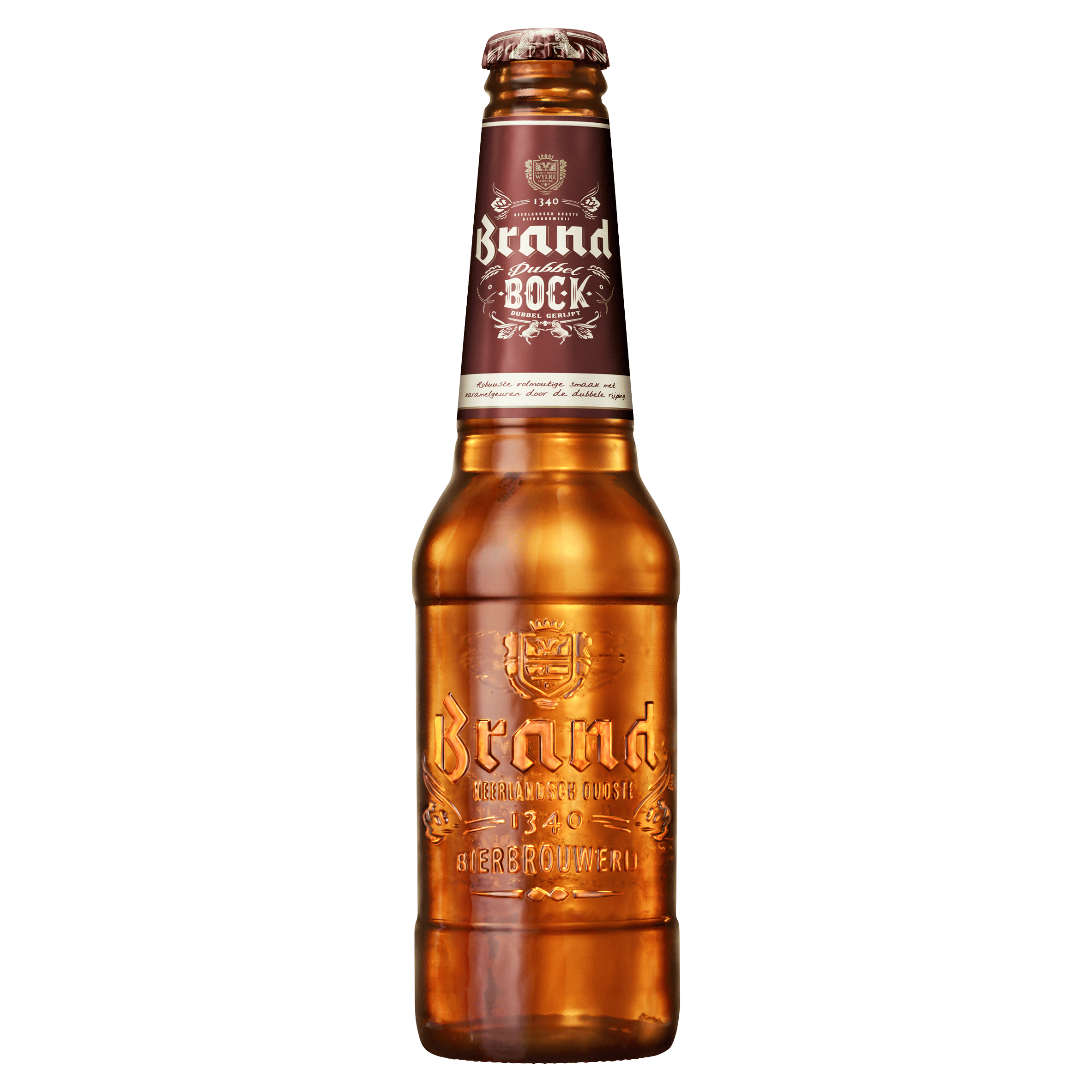 Brand Dubbelbock bier fles