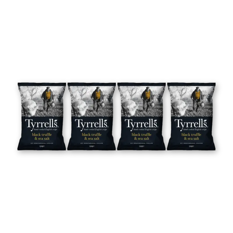 Tyrrells Chips truffle & sea salt 4-pack