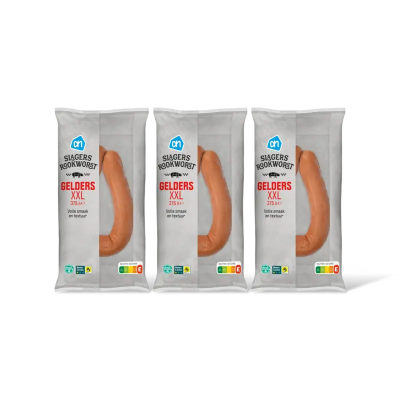 AH Slagersrookworst Gelders XXL 3-pack